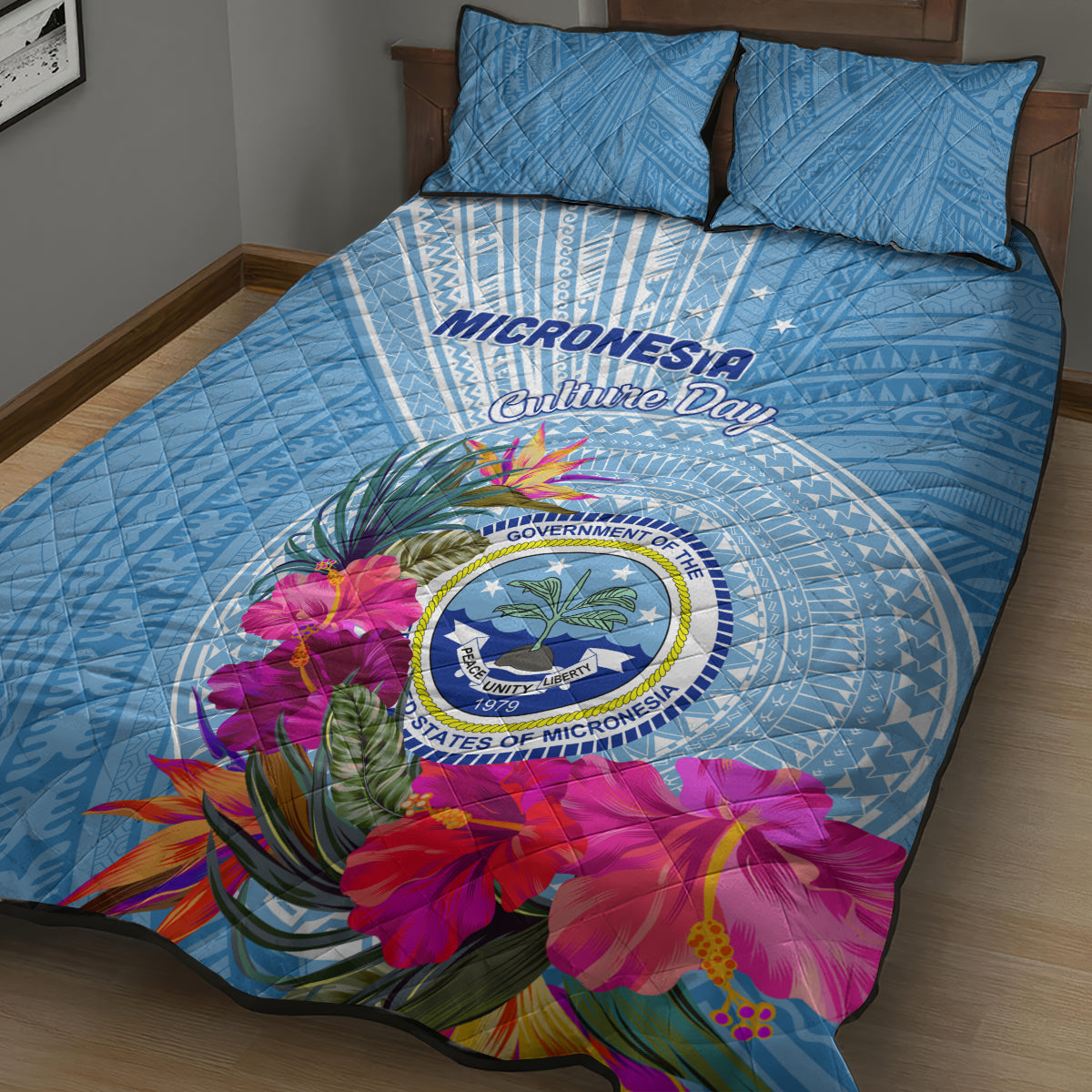 Micronesia Culture Day Quilt Bed Set Tribal Pattern Tropical Style LT01 - Polynesian Pride