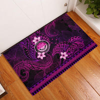 FSM Culture Day Rubber Doormat Tribal Pattern Pink Version LT01 Pink - Polynesian Pride