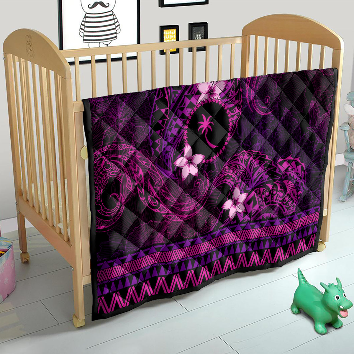 FSM Chuuk State Quilt Tribal Pattern Pink Version LT01 - Polynesian Pride