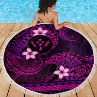 FSM Kosrae State Beach Blanket Tribal Pattern Pink Version LT01 - Polynesian Pride