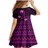 FSM Kosrae State Family Matching Mermaid Dress and Hawaiian Shirt Tribal Pattern Pink Version LT01 - Polynesian Pride