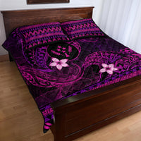 FSM Kosrae State Quilt Bed Set Tribal Pattern Pink Version LT01 - Polynesian Pride