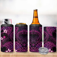 FSM Pohnpei State 4 in 1 Can Cooler Tumbler Tribal Pattern Pink Version LT01 - Polynesian Pride