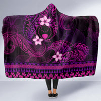 FSM Pohnpei State Hooded Blanket Tribal Pattern Pink Version LT01 - Polynesian Pride