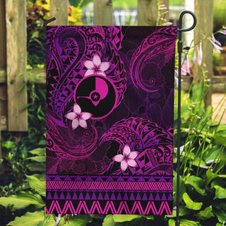 FSM Yap State Garden Flag Tribal Pattern Pink Version LT01 - Garden Flag / 12*18 inch (30.48*45.72 cm) / Pink