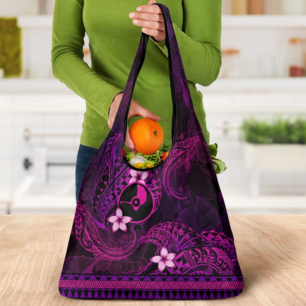 FSM Yap State Grocery Bag Tribal Pattern Pink Version LT01 - Polynesian Pride