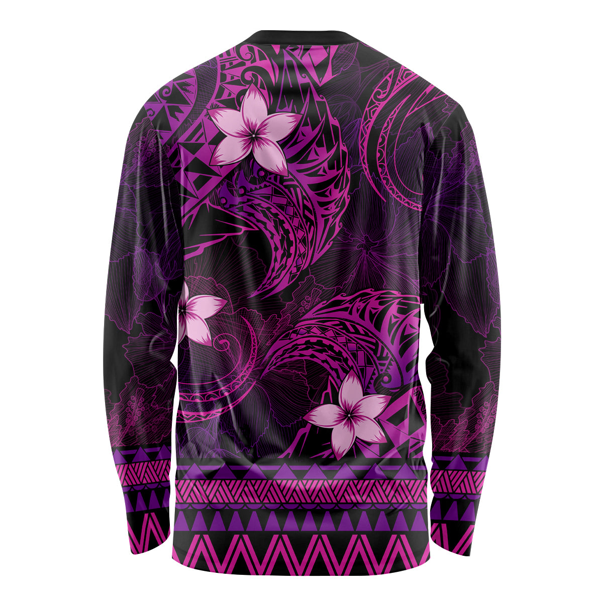 FSM Yap State Long Sleeve Shirt Tribal Pattern Pink Version LT01 - Polynesian Pride