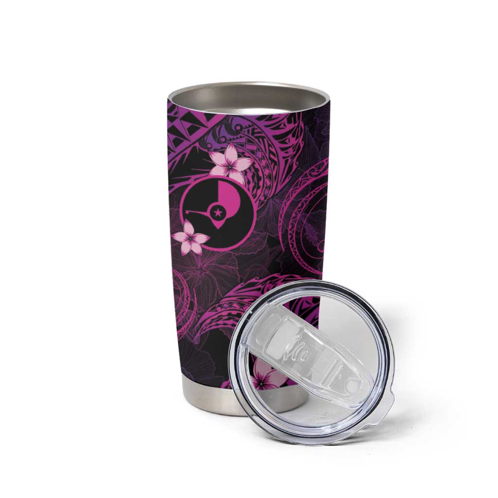 FSM Yap State Tumbler Cup Tribal Pattern Pink Version
