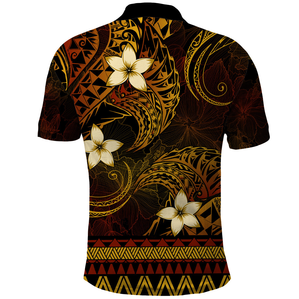 FSM Culture Day Polo Shirt Tribal Pattern Gold Version LT01 - Polynesian Pride
