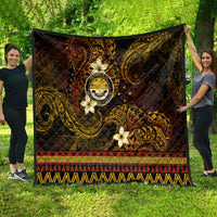 FSM Culture Day Quilt Tribal Pattern Gold Version LT01 - Polynesian Pride