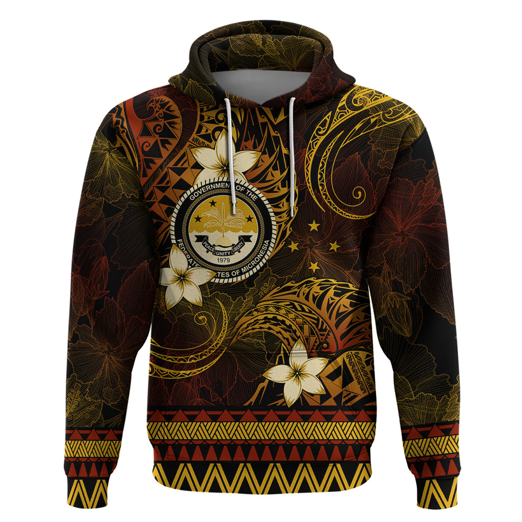 FSM Culture Day Zip Hoodie Tribal Pattern Gold Version LT01 Pullover Hoodie Gold - Polynesian Pride