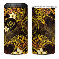 FSM Kosrae State 4 in 1 Can Cooler Tumbler Tribal Pattern Gold Version LT01 One Size: 16 oz Gold - Polynesian Pride