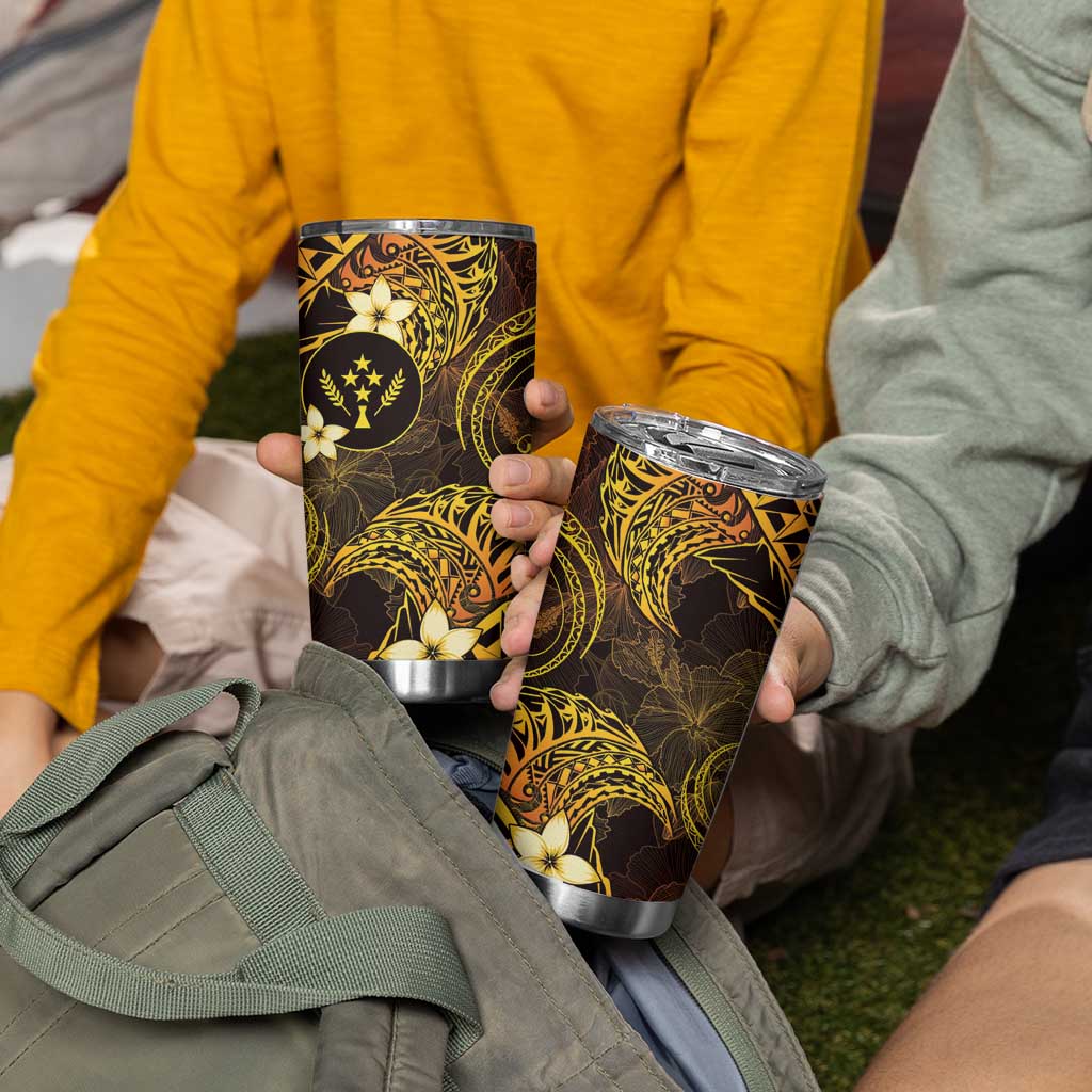 FSM Kosrae State Tumbler Cup Tribal Pattern Gold Version