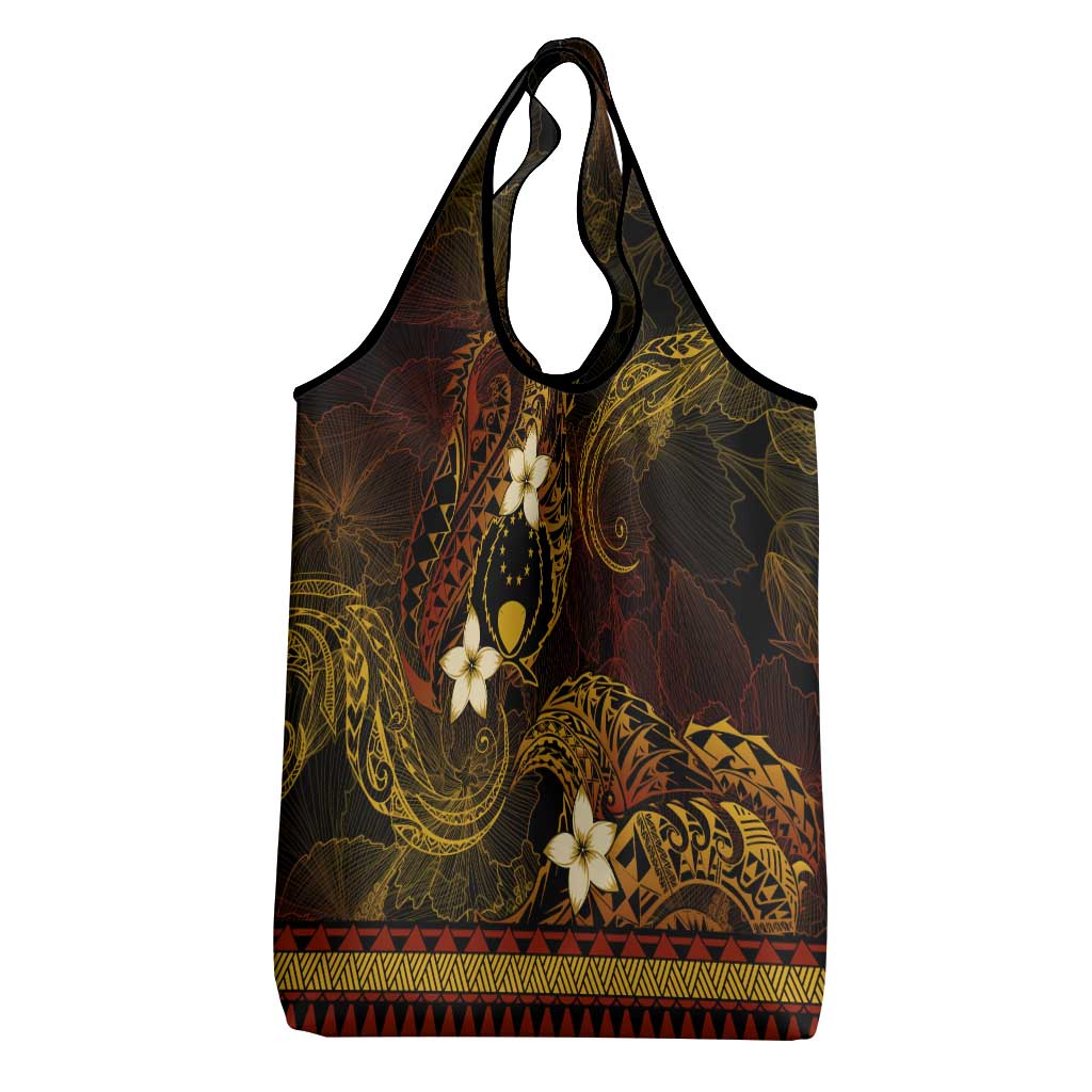 FSM Pohnpei State Grocery Bag Tribal Pattern Gold Version LT01 - Polynesian Pride
