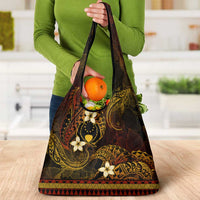 FSM Pohnpei State Grocery Bag Tribal Pattern Gold Version LT01 - Polynesian Pride