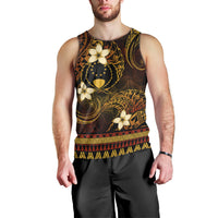 FSM Pohnpei State Men Tank Top Tribal Pattern Gold Version LT01 - Polynesian Pride