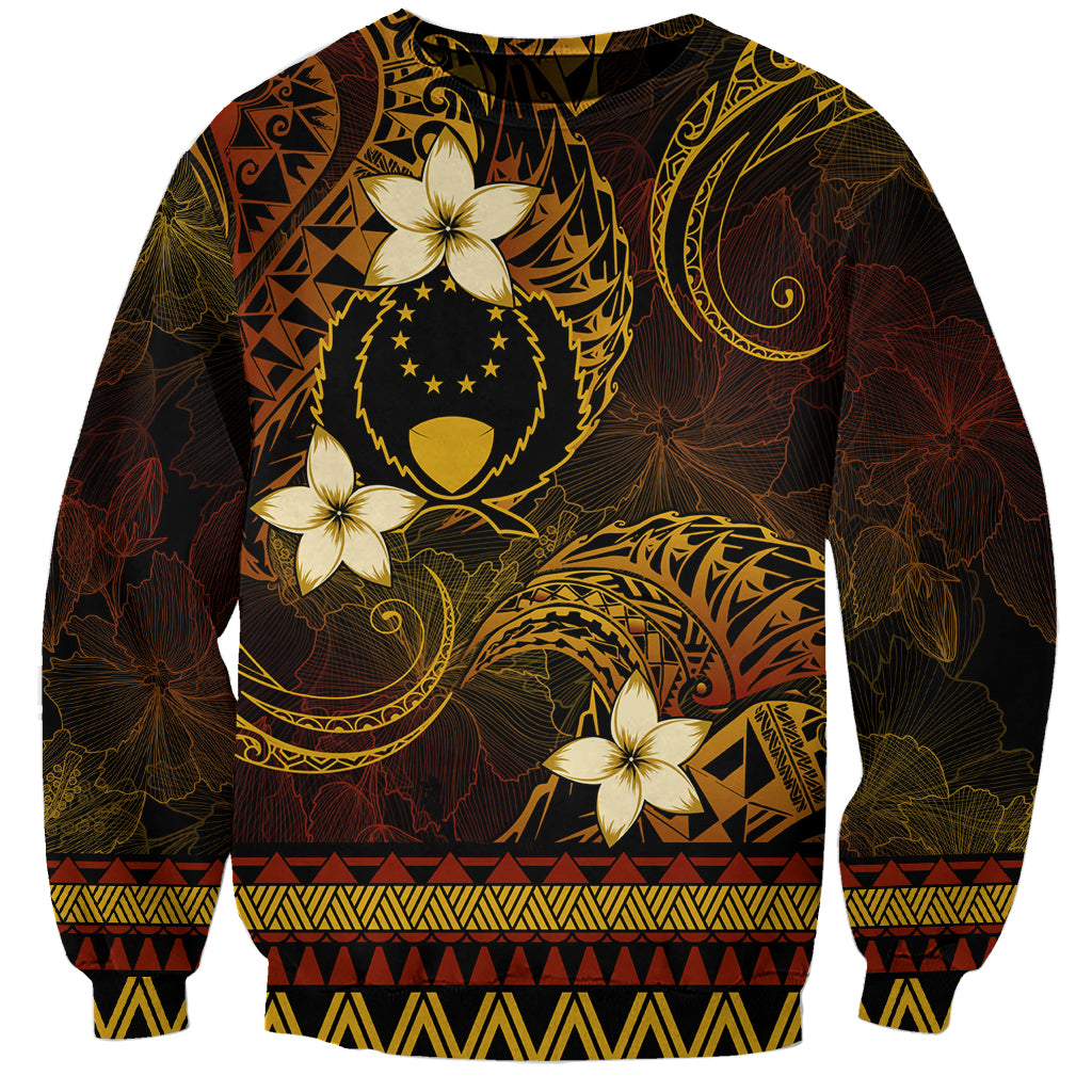 FSM Pohnpei State Sweatshirt Tribal Pattern Gold Version LT01 Unisex Gold - Polynesian Pride