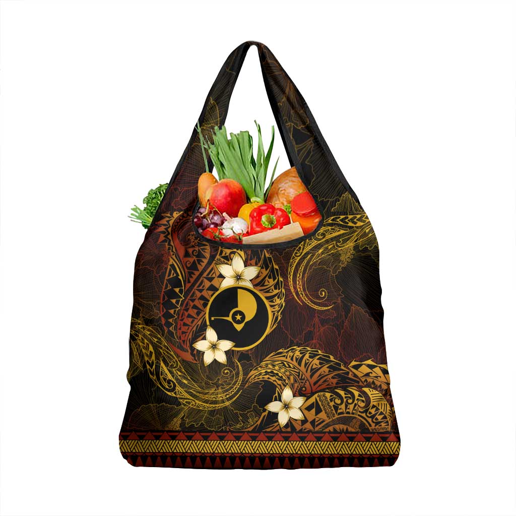 FSM Yap State Grocery Bag Tribal Pattern Gold Version LT01 1-pack One Size Gold - Polynesian Pride