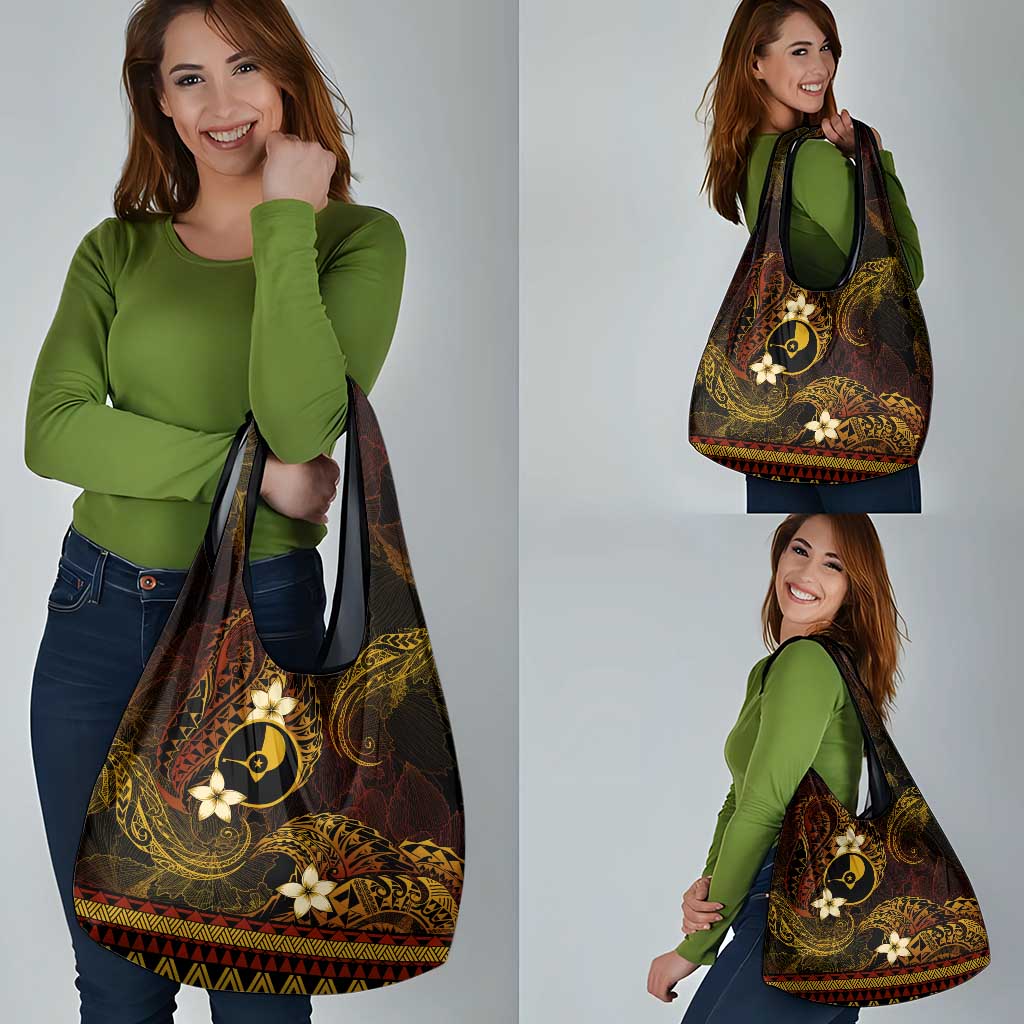 FSM Yap State Grocery Bag Tribal Pattern Gold Version LT01 - Polynesian Pride