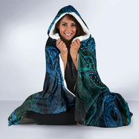 FSM Culture Day Hooded Blanket Tribal Pattern Ocean Version