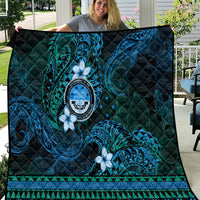 FSM Culture Day Quilt Tribal Pattern Ocean Version LT01 Blue - Polynesian Pride
