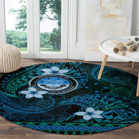 FSM Culture Day Round Carpet Tribal Pattern Ocean Version