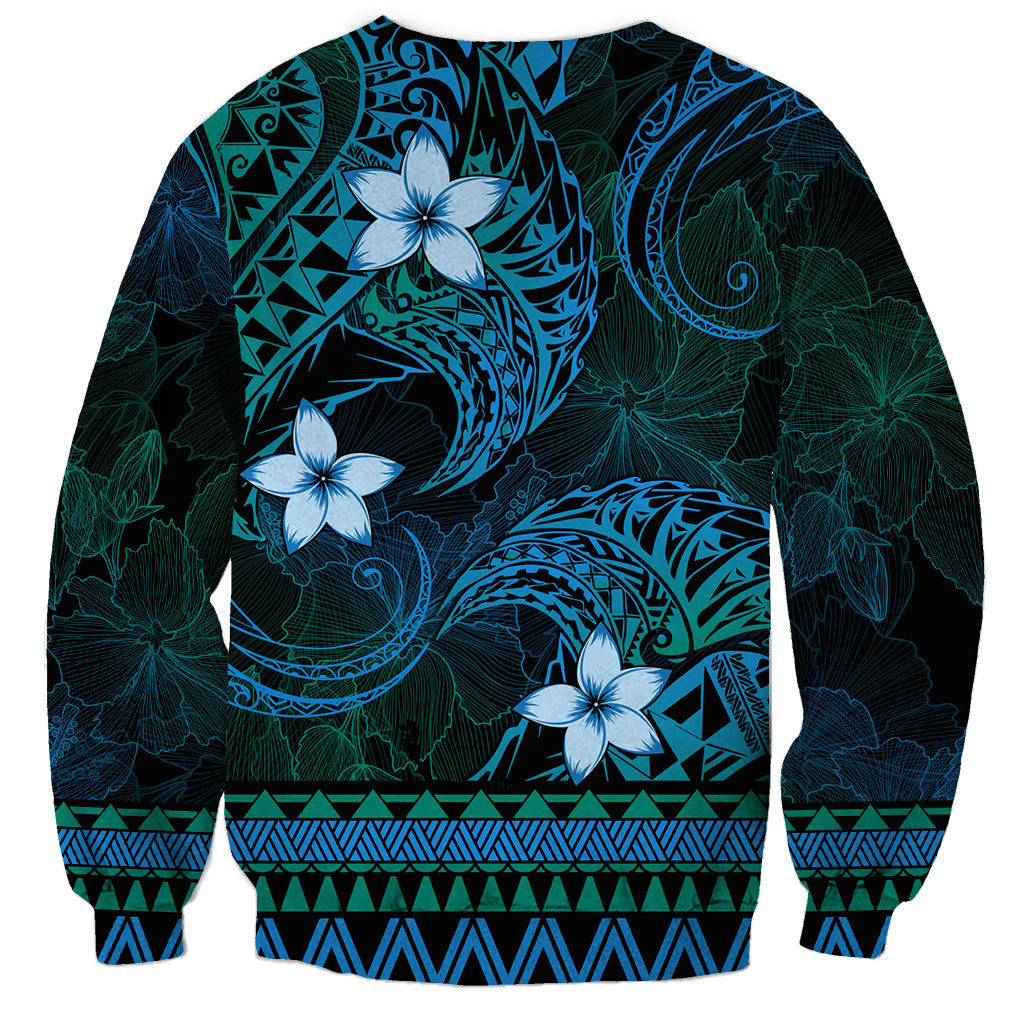 FSM Culture Day Sweatshirt Tribal Pattern Ocean Version LT01 - Polynesian Pride