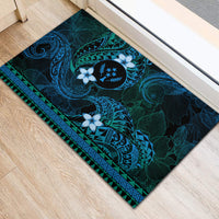 FSM Kosrae State Rubber Doormat Tribal Pattern Ocean Version LT01 - Polynesian Pride