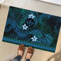 FSM Kosrae State Rubber Doormat Tribal Pattern Ocean Version LT01 - Polynesian Pride
