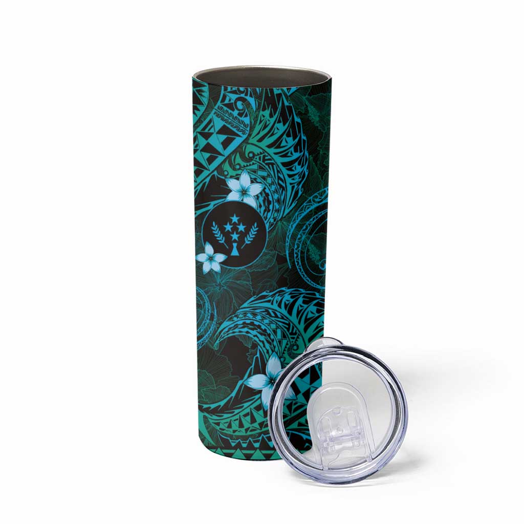 FSM Kosrae State Skinny Tumbler Tribal Pattern Ocean Version LT01 - Polynesian Pride