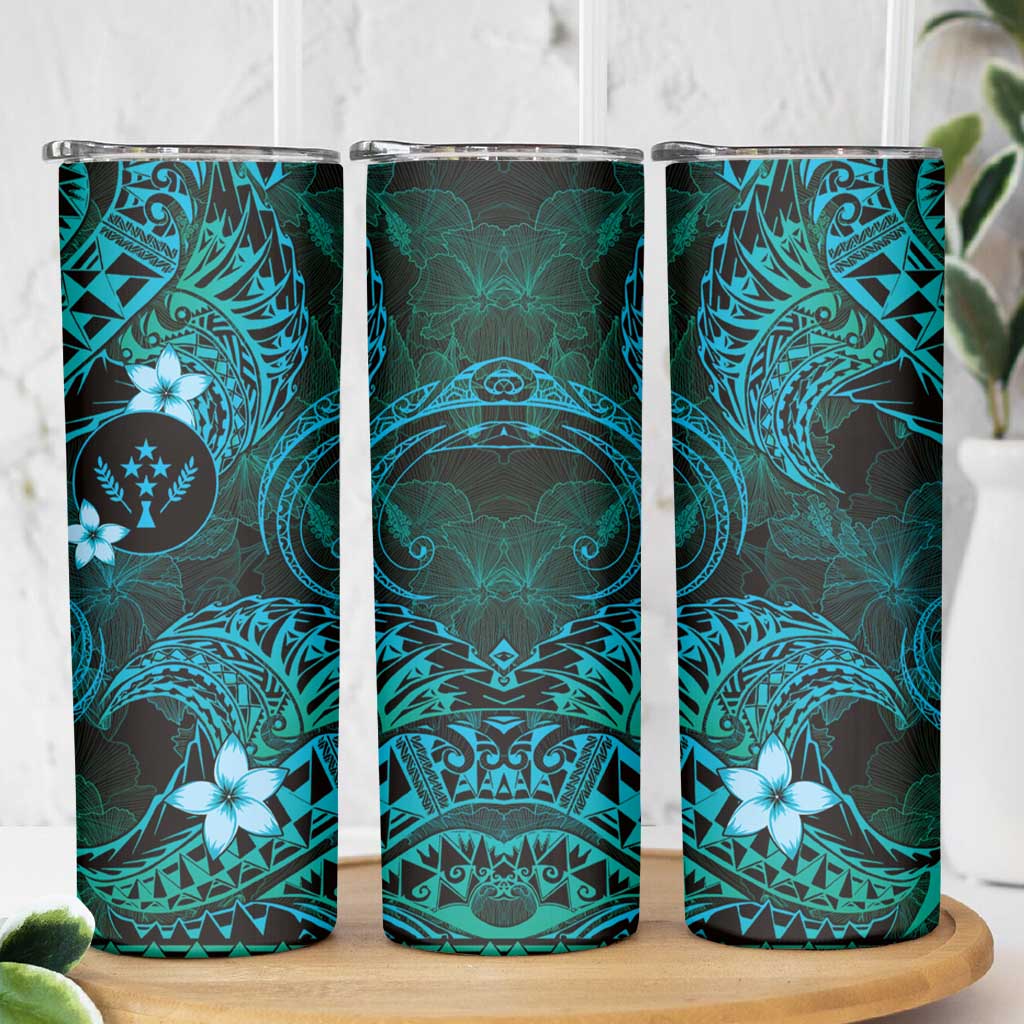FSM Kosrae State Skinny Tumbler Tribal Pattern Ocean Version LT01 - Polynesian Pride