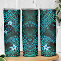FSM Kosrae State Skinny Tumbler Tribal Pattern Ocean Version LT01 - Polynesian Pride
