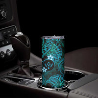 FSM Kosrae State Skinny Tumbler Tribal Pattern Ocean Version LT01 - Polynesian Pride