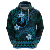 FSM Yap State Zip Hoodie Tribal Pattern Ocean Version LT01 - Polynesian Pride