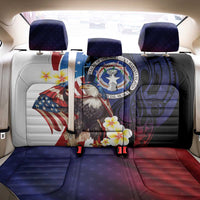 Northern Mariana Islands 4th of July Back Car Seat Cover Plumeria USA Eagle