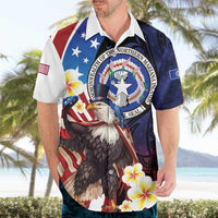 Personalized Northern Mariana Islands 4th of July Hawaiian Shirt Plumeria USA Eagle