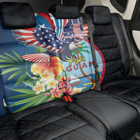 Guam Fourth of July Back Car Seat Cover Tropical Flowers