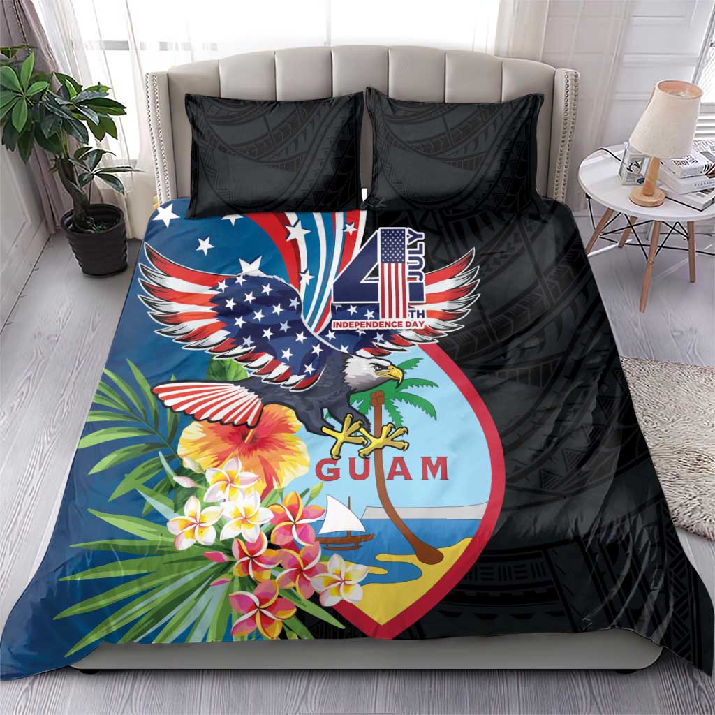 Guam Fourth of July Bedding Set Tropical Flowers