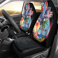 Guam Fourth of July Car Seat Cover Tropical Flowers