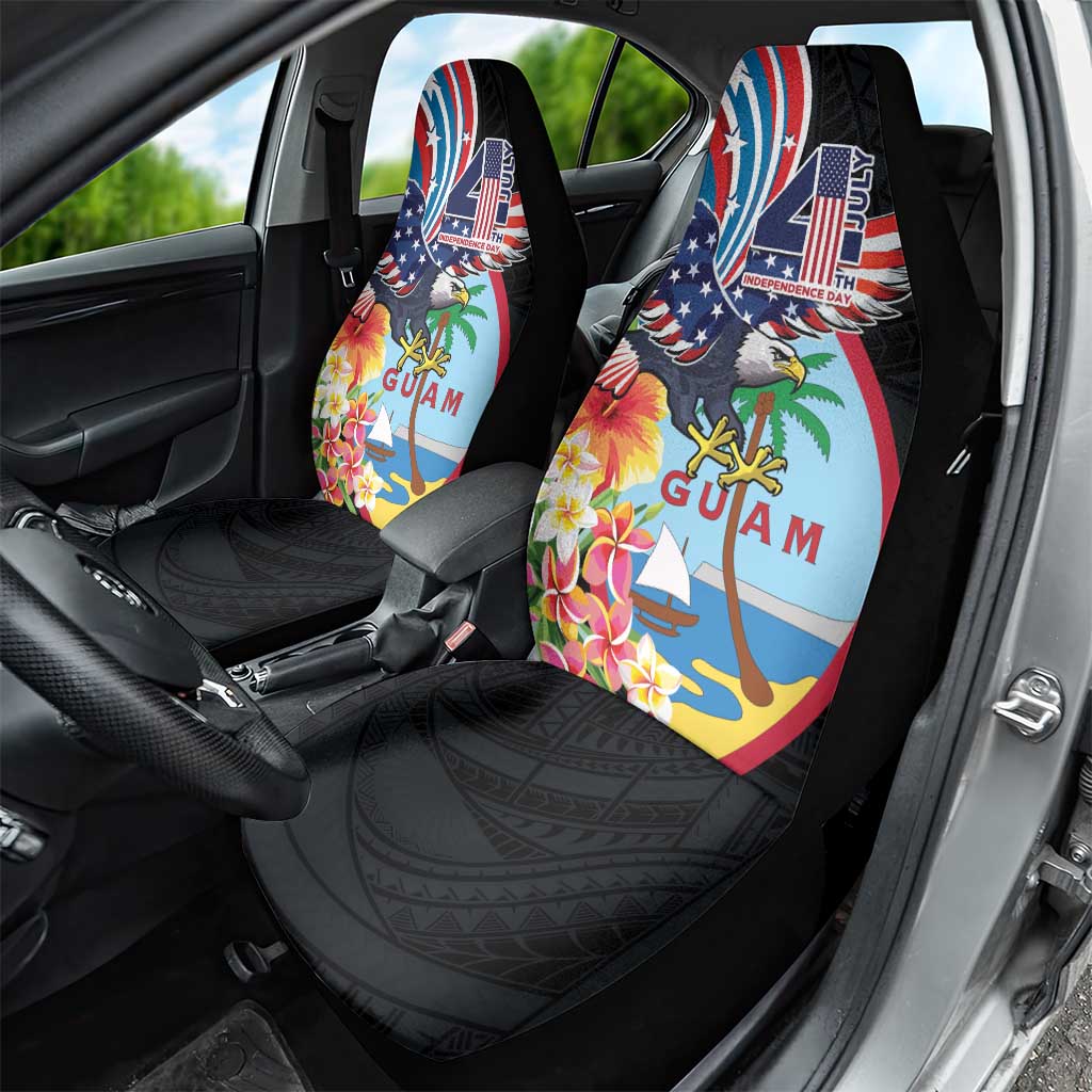 Guam Fourth of July Car Seat Cover Tropical Flowers
