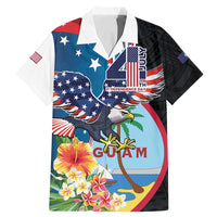 Personalized Guam Fourth of July Family Matching Mermaid Dress and Hawaiian Shirt Tropical Flowers