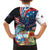 Personalized Guam Fourth of July Family Matching Off Shoulder Maxi Dress and Hawaiian Shirt Tropical Flowers