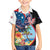 Personalized Guam Fourth of July Family Matching Off Shoulder Maxi Dress and Hawaiian Shirt Tropical Flowers