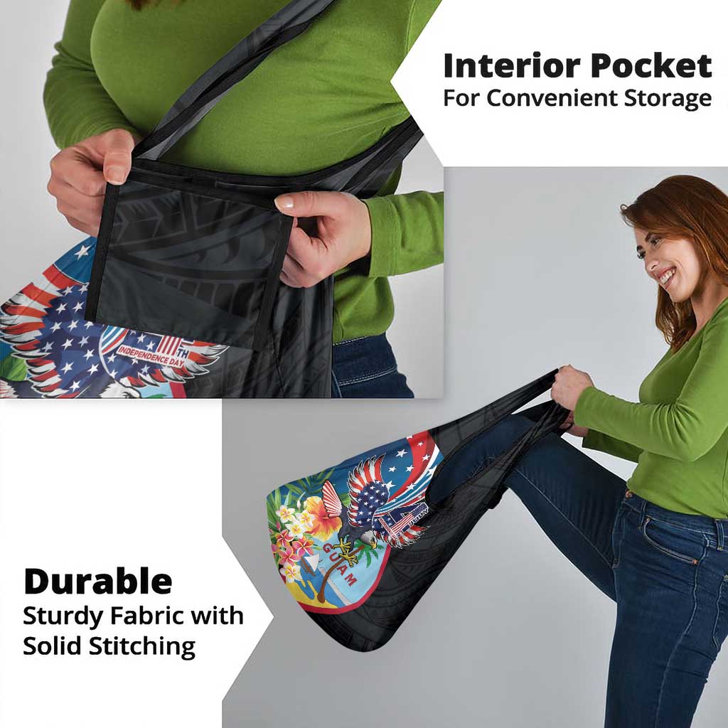 Guam Fourth of July Grocery Bag Tropical Flowers