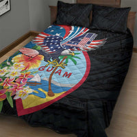 Guam Fourth of July Quilt Bed Set Tropical Flowers