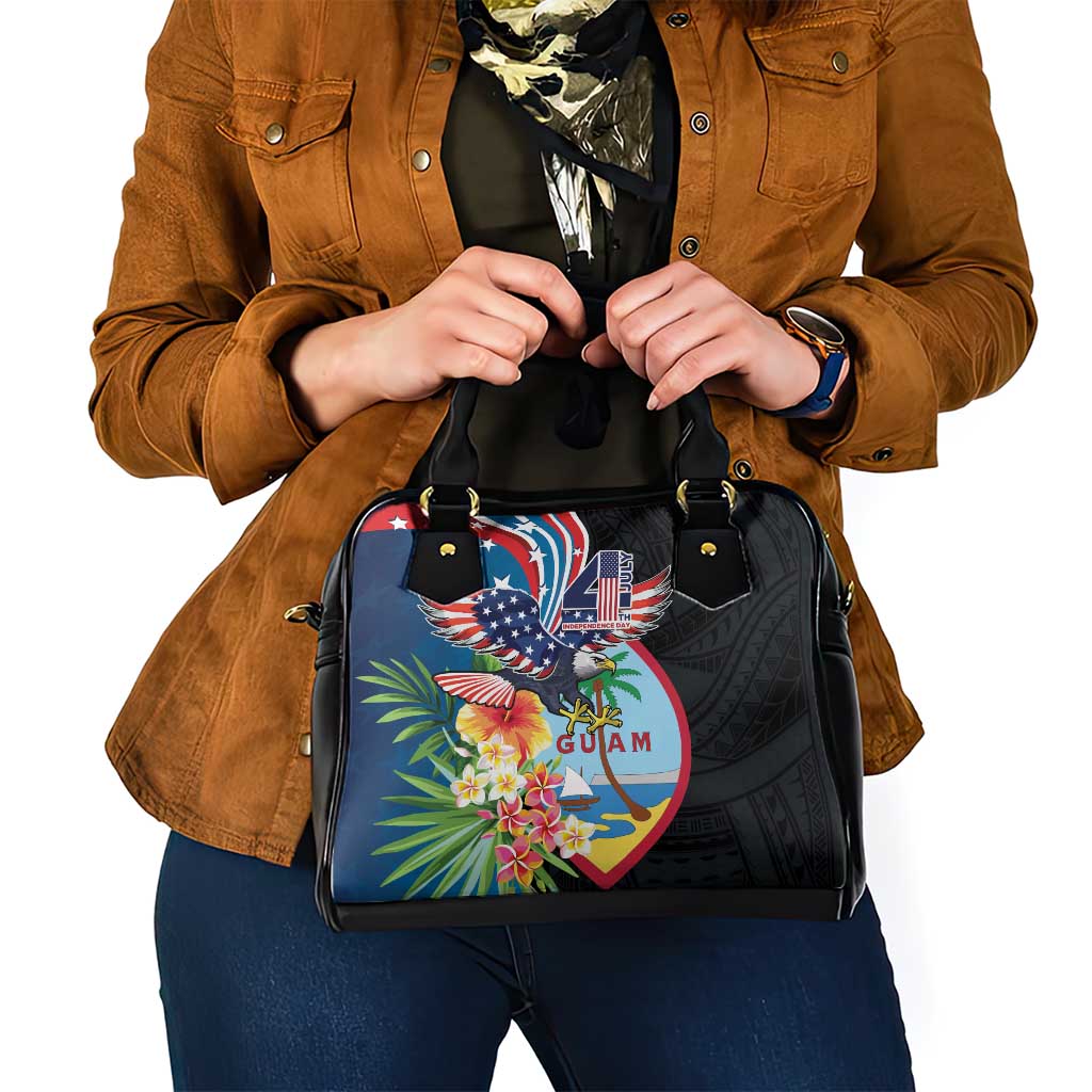 Guam Fourth of July Shoulder Handbag Tropical Flowers