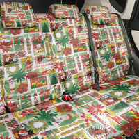 Hawaiian Santa Christmas Pattern Back Car Seat Cover White Version - Polynesian Pride