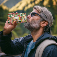 Hawaiian Santa Christmas Pattern 4 in 1 Can Cooler Tumbler White Version - Polynesian Pride