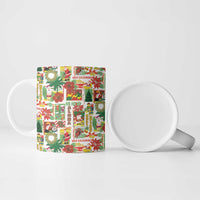 Hawaiian Santa Christmas Pattern Ceramic Mug White Version - Polynesian Pride