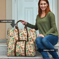 Hawaiian Santa Christmas Pattern Travel Bag White Version - Polynesian Pride